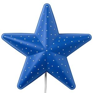 IKEA Blue Star Lamp- Wall Lamp 11”